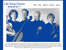 Tablet Screenshot of lakestringquartet.com